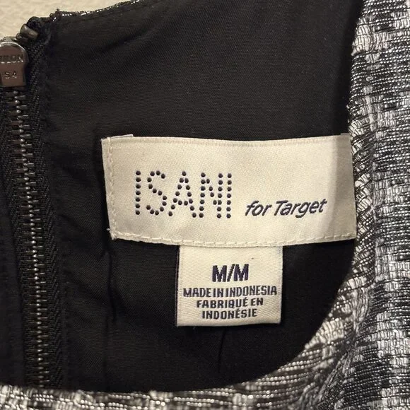 Isani For Target Black & Silver Feminine Retro Style Houndstooth Sleeveless - Picture 5 of 15